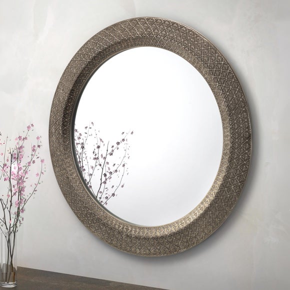 View Cadence Round Pewter Wall Mirror View Cadence Round Pewter Wall Mirror