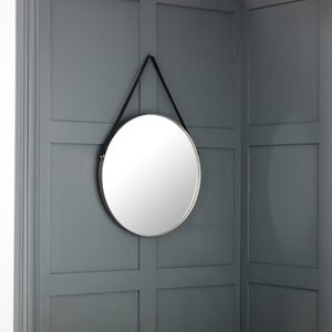 Opera Round Pewter Wall Mirror