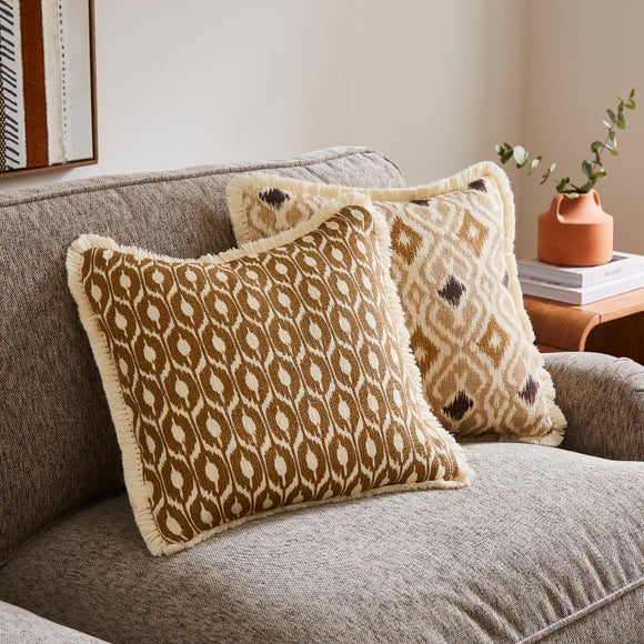 View Pack Of 2 Remade Global Square Cushions View Pack Of 2 Remade Global Square Cushions