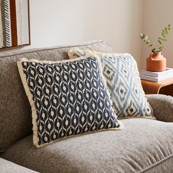 View Pack Of 2 Remade Global Square Cushions View Pack Of 2 Remade Global Square Cushions