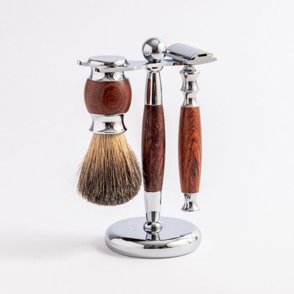 View Eco Bath London Rose Wood Shaving Set View Eco Bath London Rose Wood Shaving Set