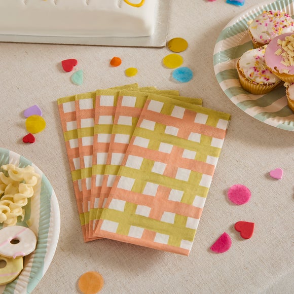 Pack of 20 Stripe Square Napkins