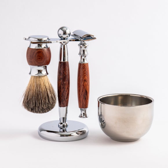 View Eco Bath London Rose Wood Shaving Gift Set View Eco Bath London Rose Wood Shaving Gift Set