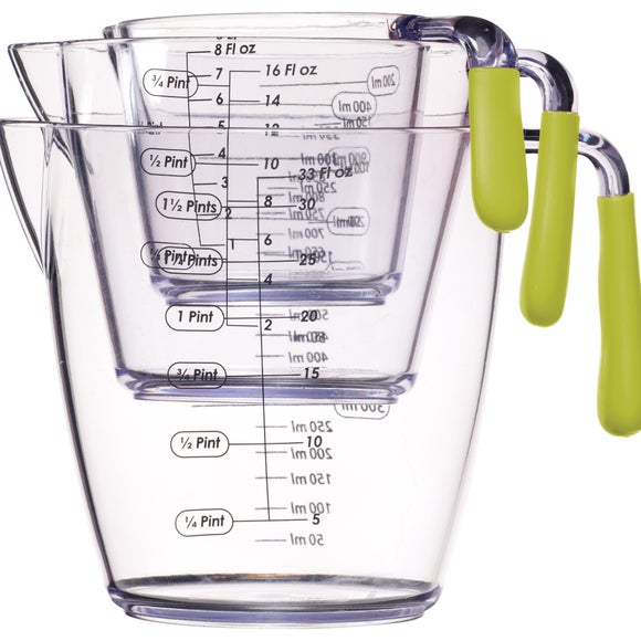 Click to view product details and reviews for Colourworks Brights Set Of 3 Measuring Jugs.
