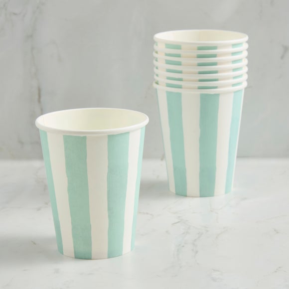 Pack of 8 Striped Paper Cups