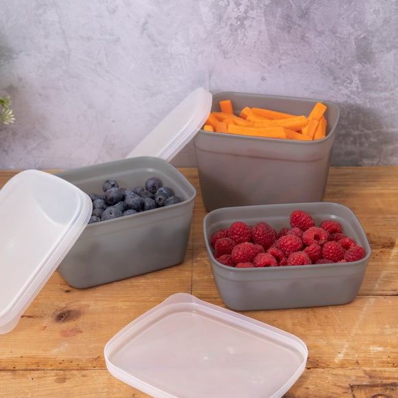 KitchenCraft Natural Elements Set of 3 Biostorage Boxes