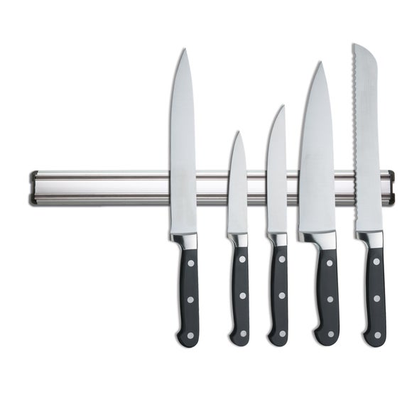 Click to view product details and reviews for Kitchencraft Deluxe Stainless Steel Magnetic Knife Rack.