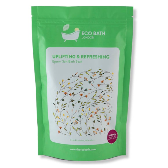 Click to view product details and reviews for Eco Bath London Uplifting And Refreshing Epsom Bath Soak Salt Pouch.