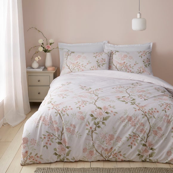 Ditsy Bird Polycotton Duvet Cover & Pillowcase Set