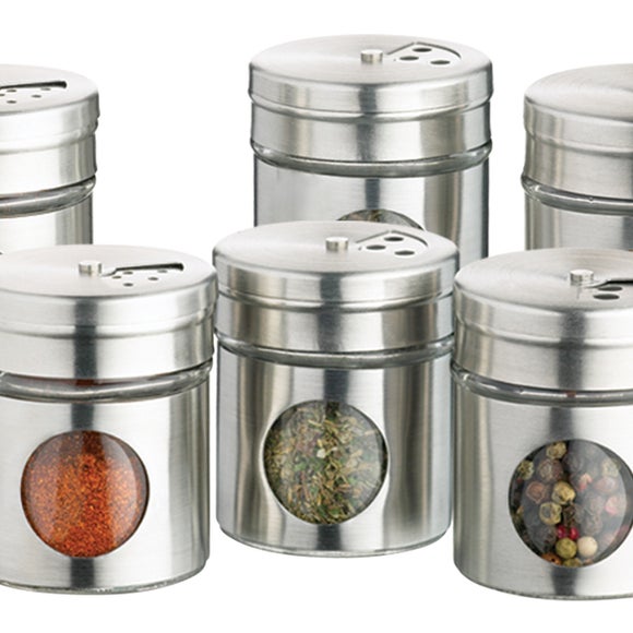KitchenCraft Set of 6 Home Made Spice Jar Set