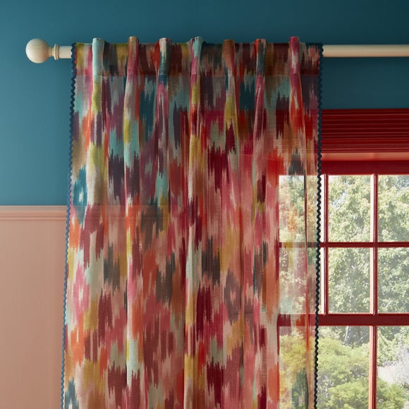 Click to view product details and reviews for Sophie Robinson Ourika Hidden Tab Top Voile Panel. Click to view product details and reviews for Sophie Robinson Ourika Hidden Tab Top Voile Panel.