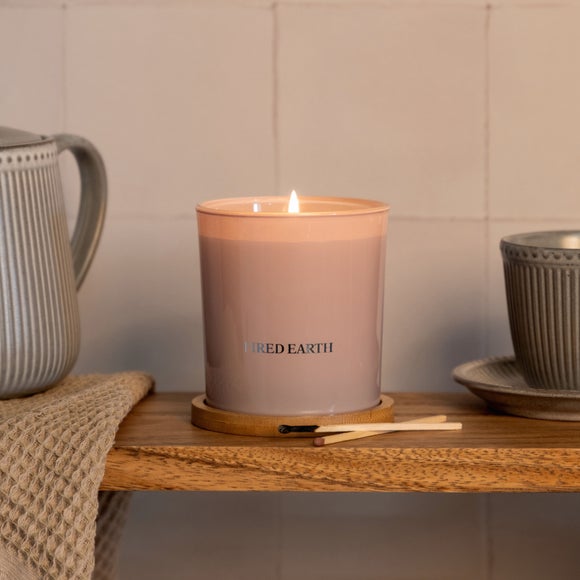 Fired Earth Darjeeling & Damask Rose Candle