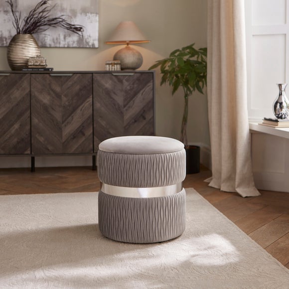 Click to view product details and reviews for Eden Velvet Storage Footstool.