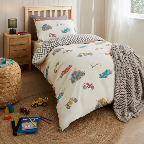 Road Rumble Duvet Cover and Pillowcase Set