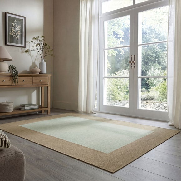 Wool Flatweave Border Rug