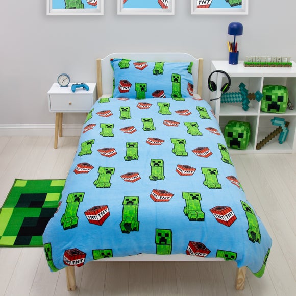 Minecraft Fleece Duvet Cover & Pillowcase Set