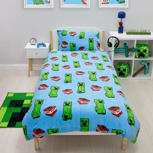 Minecraft Fleece Duvet Cover & Pillowcase Set