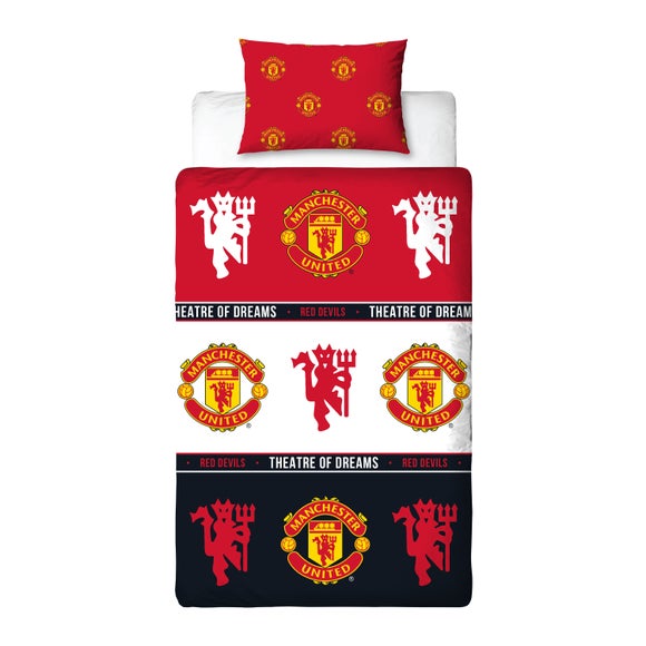 Click to view product details and reviews for Manchester United Reversible Polycotton Duvet Cover Pillowcase Set. Click to view product details and reviews for Manchester United Reversible Polycotton Duvet Cover Pillowcase Set.
