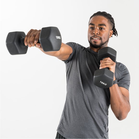 Set of 2 Core Balance Hex Neoprene Dumbbells