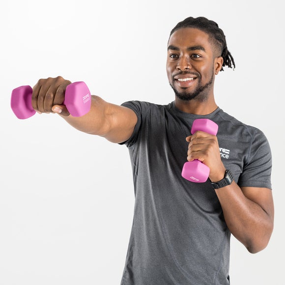 Set of 2 Core Balance Hex Neoprene Dumbbells