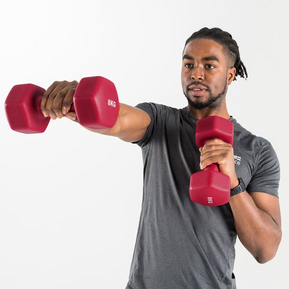 Set of 2 Core Balance Hex Neoprene Dumbbells