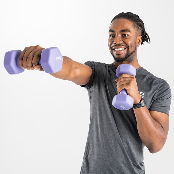 Click to view product details and reviews for Set Of 2 Core Balance Hex Neoprene Dumbbells.