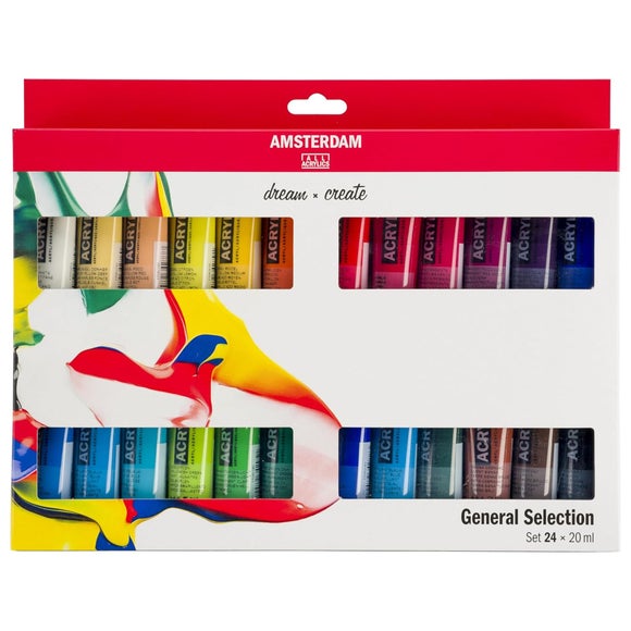 View Amsterdam 20ml Multicoloured Acrylic Paint Set View Amsterdam 20ml Multicoloured Acrylic Paint Set