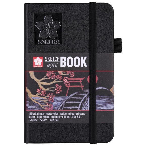 View Sakura Sketch Notebook With 140gsm Black Pages View Sakura Sketch Notebook With 140gsm Black Pages