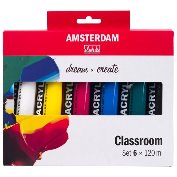 Amsterdam Pack of 6 120ml Acrylic Paints