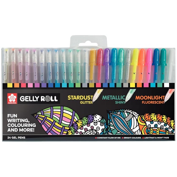 Sakura Pack of 24 Gelly Roll Mixed Gel Pens