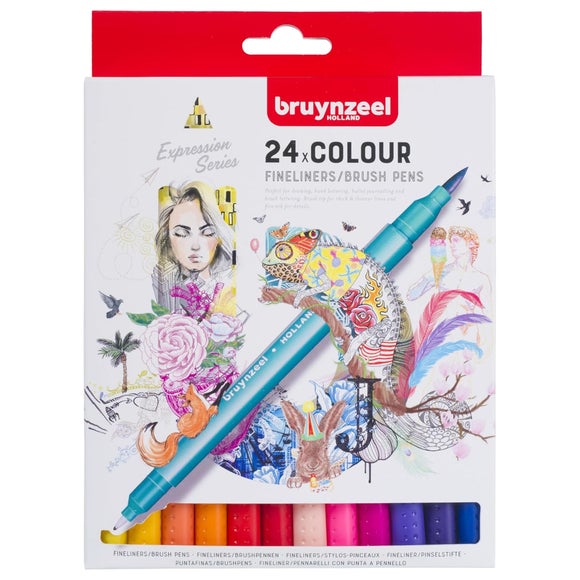 Bruynzeel Expressions Fineliner Brushpen Set