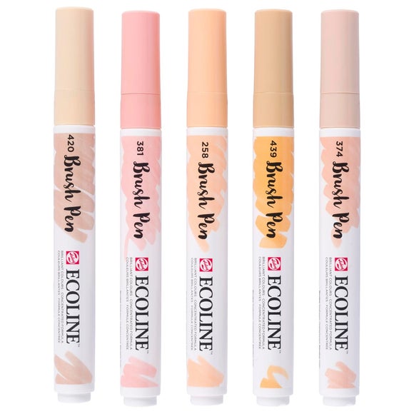 Talens Ecoline Pack of 5 Brush Pens