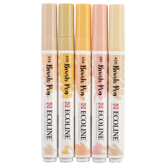 Talens Ecoline Pack of 5 Brush Pens