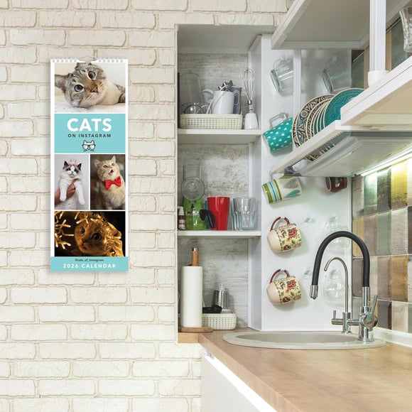 Cats of Insagram 2026 Slim Wall Calendar