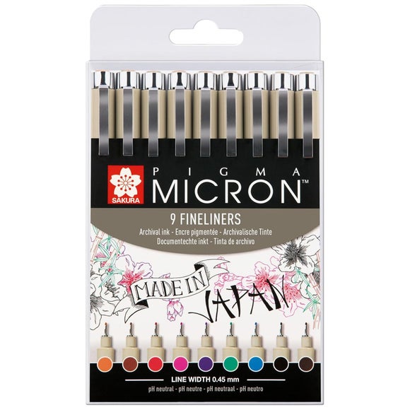 Sakura Pigma Pack of 8 Micron Fineliners