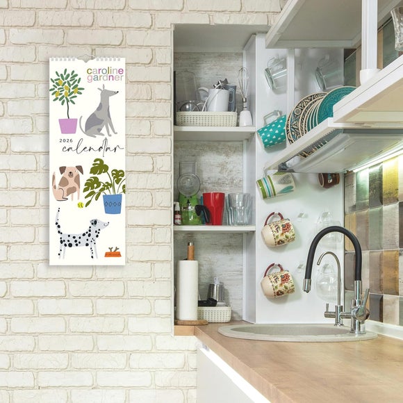 Caroline Gardener 2026 Dogs Slim Wall Calendar