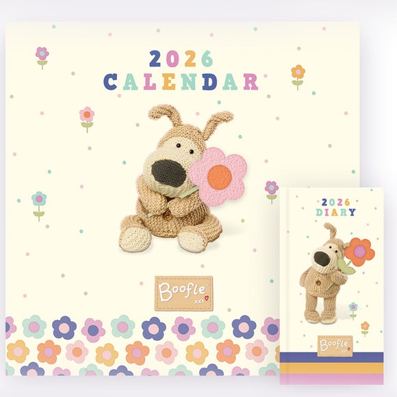 Boofle 2026 Desk Calendar & Diary Set