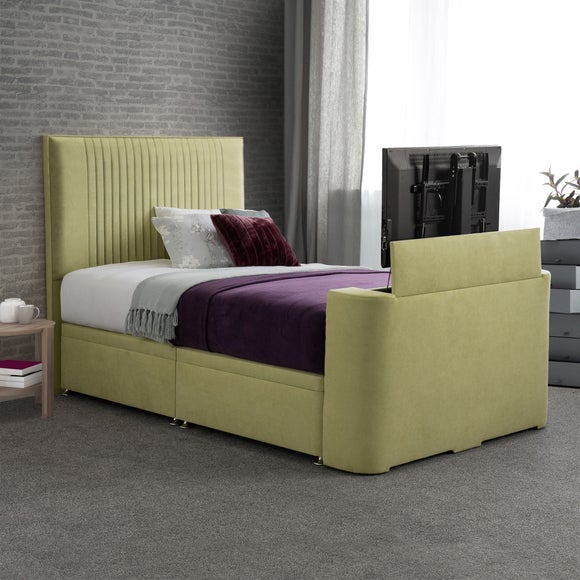Sweet Dreams Venice Vertical Pleated Side Lift Ottoman TV Bed