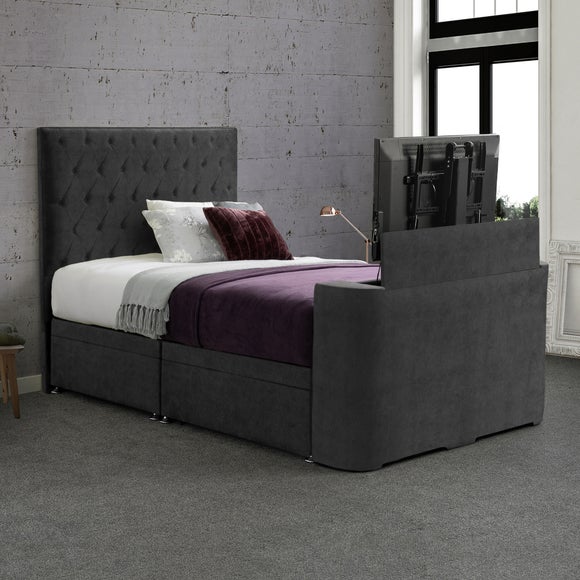 Sweet Dreams Gaia Studded Side Lift Ottoman TV Bed