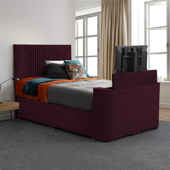 Sweet Dreams Opulence Vertical Pleated Side Lift Ottoman Tv Bed