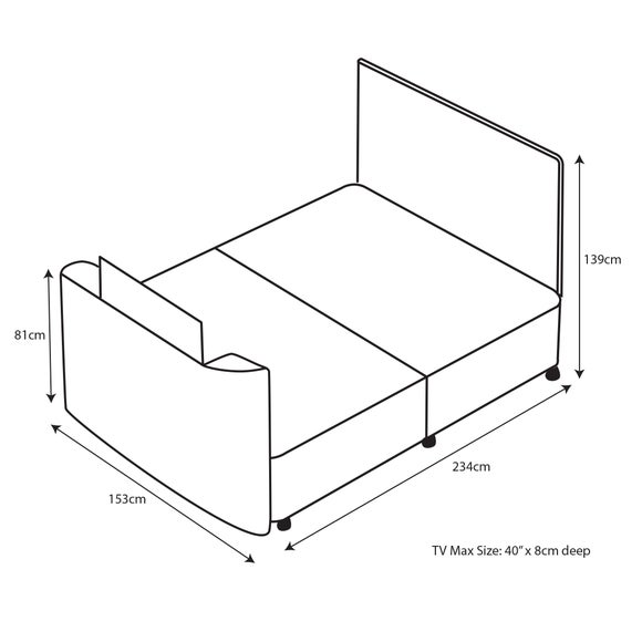 Sweet Dreams Opulence Studded TV Bed