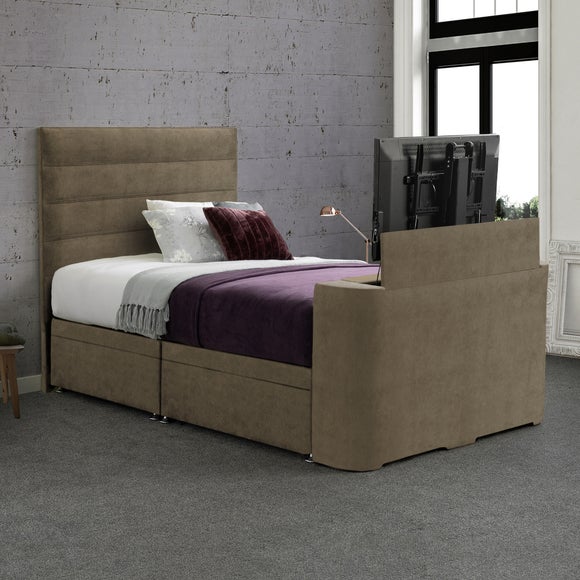 Sweet Dreams Gaia Horizontal Pleated Side Lift Ottoman TV Bed