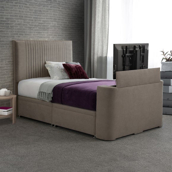 Sweet Dreams Venice Vertical Pleated Side Lift Ottoman TV Bed