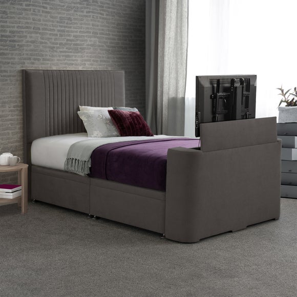 Sweet Dreams Venice Vertical Pleated Side Lift Ottoman TV Bed