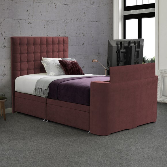 Sweet Dreams Gaia Geometric Side Lift Ottoman TV Bed