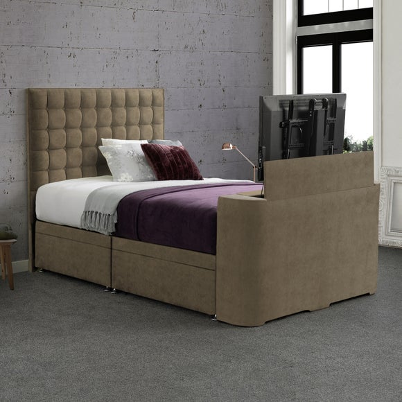 Sweet Dreams Gaia Geometric Side Lift Ottoman TV Bed