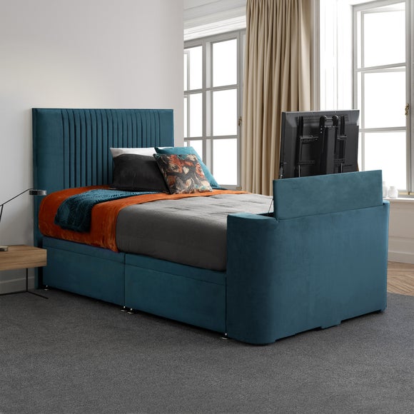 Sweet Dreams Opulence Vertical Pleated Side Lift Ottoman TV Bed