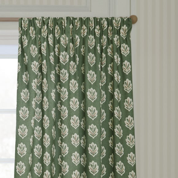 Sanderson Sessile Leaf Pencil Pleat Curtains