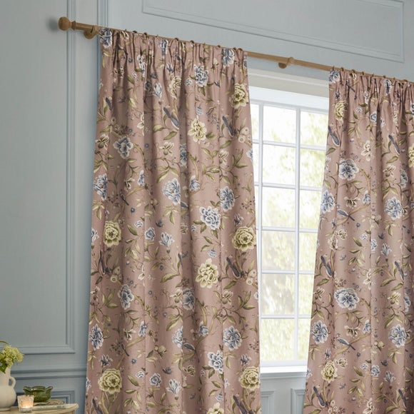 Sanderson Porcelain Garden Pencil Pleat Curtains