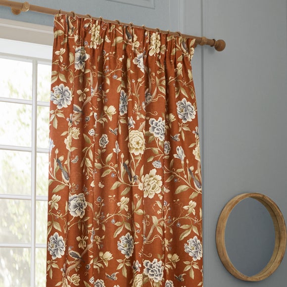 Sanderson Porcelain Garden Pencil Pleat Curtains